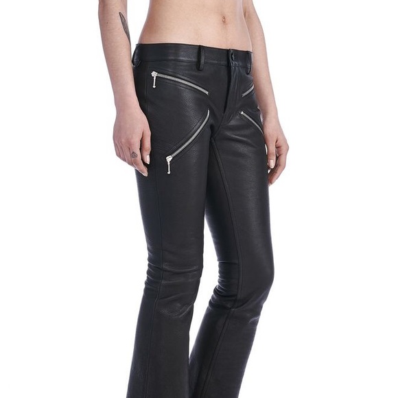 Alexander Wang cropped black leather pants - chic! - Picture 2 of 10